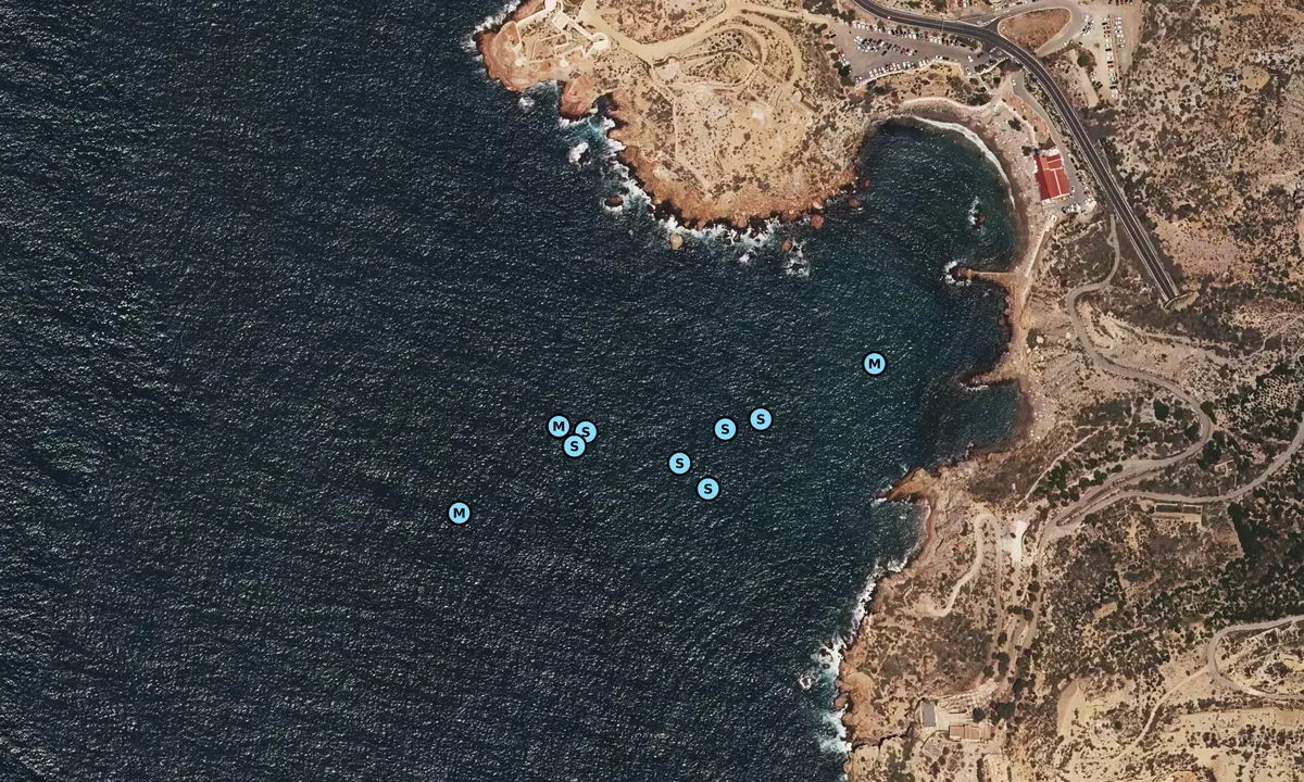 Satelite image of Playa Cala Cortina