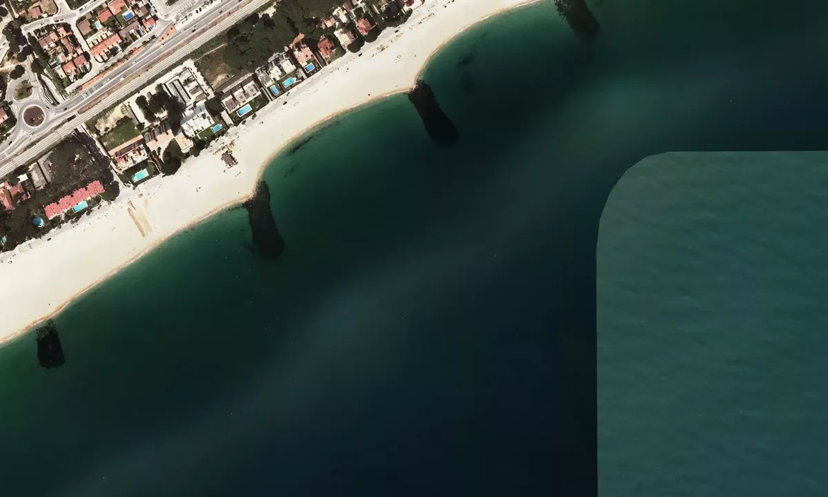 Flyfoto av Playa de Caldetas