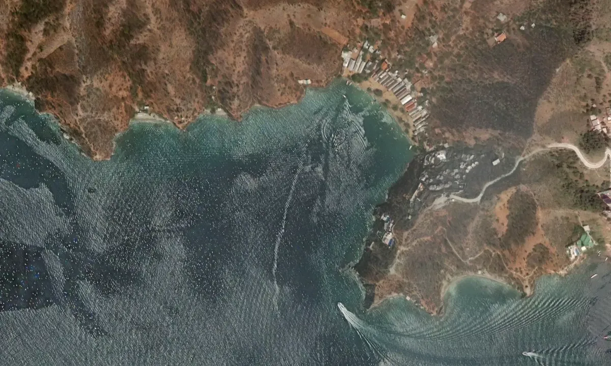 Satelite image of Playa Grande Taganga