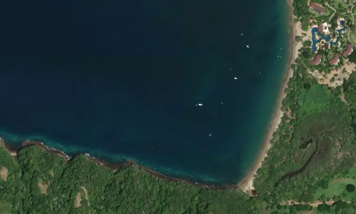 Satelite image of Playa Zacata
