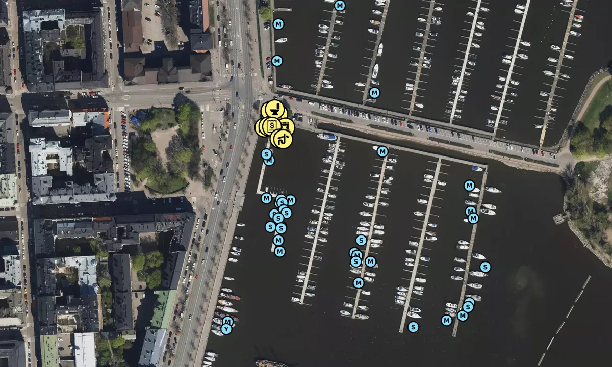 Satelite image of Pohjoisranta Harbour