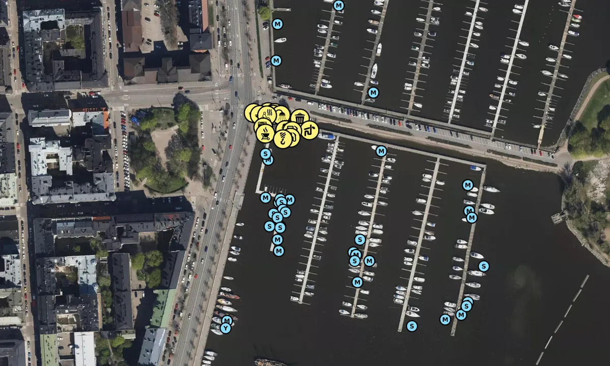 Satelite image of Pohjoisranta Harbour