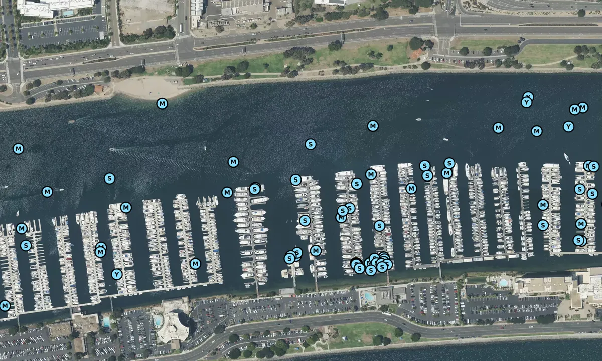 Satelite image of Point Loma Yacht Club