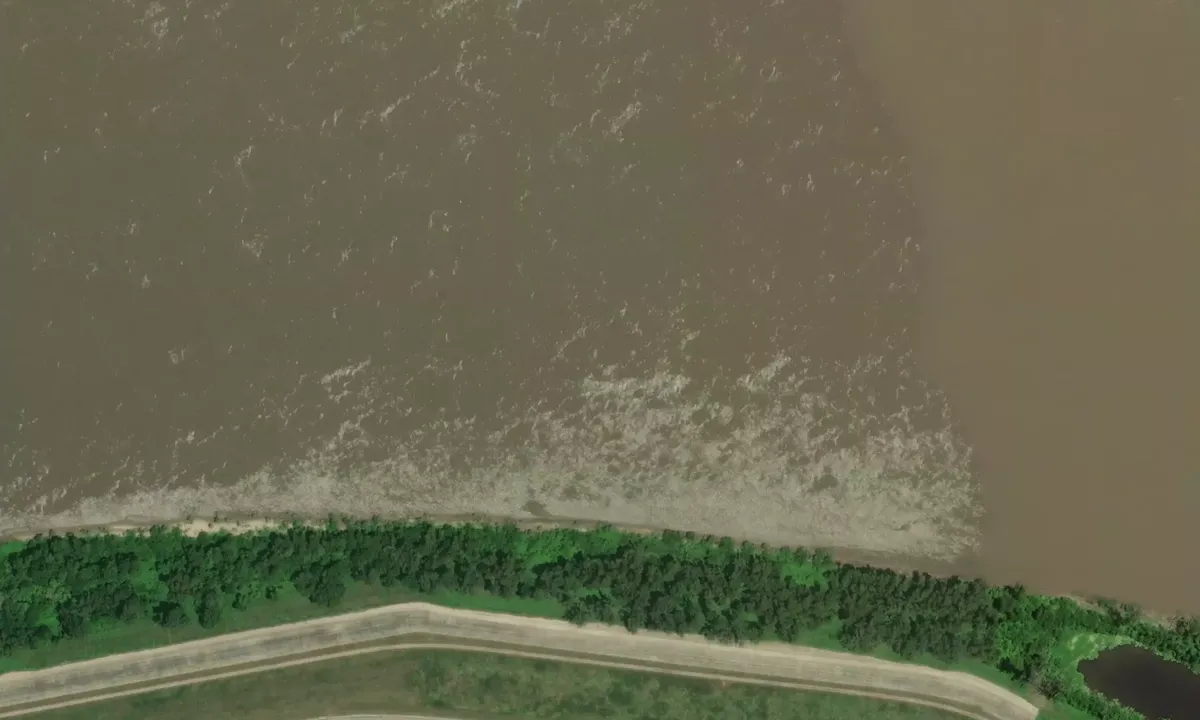 Satelite image of Pointe Couree
