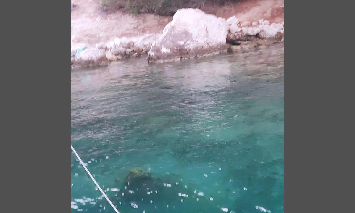 {"base": "en", "no": "Dette fotografiet viser en pilarstein, \"Sverdet til Odyssevs\", under vannet, cirka 12 meter ut fra kysten. P\u00e5 den nordlige kysten av Polis-bukten er det her man vil legge ut lange linjer. S\u00e5 v\u00e6r oppmerksom p\u00e5 denne steinen. Den ligger i cirka 3 meter dypt vann og stikker cirka 2 meter opp fra bunnen. Den er rett ut fra et skilt som sier Losiushulen.", "se": "Detta fotografi visar en pelarklippa, \"Odysseus sv\u00e4rd\", under vattnet, cirka 12 meter ut fr\u00e5n kusten. Vid norrstranden av Polis bukten ligger denna plats d\u00e4r man kommer att s\u00e4tta p\u00e5 l\u00e5nglinor. S\u00e5, se upp f\u00f6r denna klippa. Den finns p\u00e5 cirka 3 meters djup och sticker upp cirka 2 meter fr\u00e5n botten. Detta \u00e4r rakt ut fr\u00e5n en skylt som s\u00e4ger Losius grotta.", "en": "This photograph demonstrates a pillar rock, \"Sword of Odysseus\", under the water, about 12 meters out from the coastline. On the north shore of the Bay of Polis, it is around here that one will be putting on long lines. So, watch out for this rock. It is in about 3 meters of water and sticks about 2 meters up from the bottom. Which is directly out from a sign that says Cave of Losius.", "da": "Dette fotografi viser en s\u00f8jleklippe, \"Odysseus' Sv\u00e6rd\", under vandet, ca. 12 meter fra kystlinjen. P\u00e5 den nordlige kyst af Polis-bugten er det her omkring, man vil s\u00e6tte lange liner. S\u00e5 v\u00e6r opm\u00e6rksom p\u00e5 denne klippe. Den ligger i ca. 3 meter vand og rager ca. 2 meter op fra bunden. Dette er direkte ud for et skilt, der siger Cave of Losius.", "fr": "Cette photographie montre un pilier rocheux, \"\u00c9p\u00e9e d'Ulysse\", sous l'eau, \u00e0 environ 12 m\u00e8tres de la c\u00f4te. Sur la rive nord de la Baie de Polis, c'est ici que l'on amarre avec des lignes longues. Donc, faites attention \u00e0 ce rocher. Il se trouve dans environ 3 m\u00e8tres de profondeur et d\u00e9passe d'environ 2 m\u00e8tres du fond. Il se situe juste en face d'un panneau indiquant la Grotte de Losius.", "de": "Dieses Foto zeigt einen Pfeilerfelsen, \"Schwert des Odysseus\", unter Wasser, etwa 12 Meter von der K\u00fcste entfernt. An der Nordk\u00fcste der Bucht von Polis befindet sich dieser Felsen in einer Gegend, in der man lange Leinen auslegen wird. Deshalb sollte man auf diesen Felsen achten. Er befindet sich in etwa 3 Metern Wassertiefe und ragt etwa 2 Meter vom Grund auf. Er liegt direkt gegen\u00fcber einem Schild, das \"H\u00f6hle des Losius\" sagt.", "es": "Esta fotograf\u00eda muestra una roca pilar, \"Espada de Odiseo\", bajo el agua, a unos 12 metros de la costa. En la orilla norte de la Bah\u00eda de Polis, es por aqu\u00ed donde se estar\u00e1n colocando largas amarras. As\u00ed que, cuidado con esta roca. Est\u00e1 en unos 3 metros de agua y se eleva unos 2 metros desde el fondo. Que est\u00e1 directamente frente a un cartel que dice Cueva de Losius.", "it": "Questa fotografia mostra una roccia a pilastro, \"Spada di Ulisse\", sotto l'acqua, a circa 12 metri dalla costa. Sulla riva nord della Baia di Polis, \u00e8 in questa zona che si caleranno le lunghe cime. Quindi, fai attenzione a questa roccia. Si trova in circa 3 metri d'acqua e si eleva di circa 2 metri dal fondo. Che \u00e8 direttamente di fronte a un cartello che dice Grotta di Losius.", "pt": "Esta fotografia demonstra uma rocha pilar, \"Espada de Odisseu\", debaixo d'\u00e1gua, a aproximadamente 12 metros da linha costeira. Na margem norte da Ba\u00eda de Polis, \u00e9 por aqui que se ir\u00e1 colocar as longas amarras. Portanto, cuidado com esta rocha. Est\u00e1 em cerca de 3 metros de profundidade e se eleva cerca de 2 metros do fundo. A qual est\u00e1 diretamente em frente a uma placa que diz Caverna de Losius.", "nl": "Deze foto toont een pilaarrots, \"Zwaard van Odysseus\", onder water, ongeveer 12 meter vanaf de kustlijn. Aan de noordkust van de Baai van Polis, is het hier dat men lange lijnen zal aanleggen. Let dus op deze rots. Hij staat in ongeveer 3 meter water en steekt ongeveer 2 meter omhoog vanaf de bodem. Dit is precies tegenover een bord dat zegt Grot van Losius.", "pl": "To zdj\u0119cie przedstawia kolumnow\u0105 ska\u0142\u0119, \u201eMiecz Odyseusza\u201d, pod wod\u0105, oko\u0142o 12 metr\u00f3w od wybrze\u017ca. Na p\u00f3\u0142nocnym brzegu Zatoki Polis, to w tym miejscu b\u0119dzie si\u0119 zak\u0142ada\u0107 d\u0142ugie cumy. Dlatego zwr\u00f3\u0107 uwag\u0119 na t\u0119 ska\u0142\u0119. Znajduje si\u0119 na g\u0142\u0119boko\u015bci oko\u0142o 3 metr\u00f3w i wystaje oko\u0142o 2 metry od dna. Jest bezpo\u015brednio naprzeciw znaku, kt\u00f3ry m\u00f3wi Jaskinia Losiusa.", "uk": "\u0426\u044f \u0444\u043e\u0442\u043e\u0433\u0440\u0430\u0444\u0456\u044f \u0434\u0435\u043c\u043e\u043d\u0441\u0442\u0440\u0443\u0454 \u043a\u0430\u043c'\u044f\u043d\u0438\u0439 \u0441\u0442\u043e\u0432\u043f, \"\u041c\u0435\u0447 \u041e\u0434\u0456\u0441\u0441\u0435\u044f\", \u043f\u0456\u0434 \u0432\u043e\u0434\u043e\u044e, \u043f\u0440\u0438\u0431\u043b\u0438\u0437\u043d\u043e \u0443 12 \u043c\u0435\u0442\u0440\u0430\u0445 \u0432\u0456\u0434 \u0431\u0435\u0440\u0435\u0433\u043e\u0432\u043e\u0457 \u043b\u0456\u043d\u0456\u0457. \u041d\u0430 \u043f\u0456\u0432\u043d\u0456\u0447\u043d\u043e\u043c\u0443 \u0443\u0437\u0431\u0435\u0440\u0435\u0436\u0436\u0456 \u041f\u043e\u043b\u0456\u0441\u0441\u044c\u043a\u043e\u0457 \u0431\u0443\u0445\u0442\u0438, \u0441\u0430\u043c\u0435 \u0442\u0443\u0442 \u0431\u0443\u0434\u0435 \u0437\u0434\u0456\u0439\u0441\u043d\u0435\u043d\u043e \u043f\u043e\u0441\u0442\u0430\u043d\u043e\u0432\u043a\u0443 \u0434\u043e\u0432\u0433\u0438\u0445 \u043b\u0456\u043d\u0456\u0439. \u0422\u043e\u043c\u0443 \u0431\u0443\u0434\u044c\u0442\u0435 \u043e\u0431\u0435\u0440\u0435\u0436\u043d\u0456 \u0437 \u0446\u0438\u043c \u043a\u0430\u043c\u0435\u043d\u0435\u043c. \u0412\u0456\u043d \u0437\u043d\u0430\u0445\u043e\u0434\u0438\u0442\u044c\u0441\u044f \u0432 \u043f\u0440\u0438\u0431\u043b\u0438\u0437\u043d\u043e 3 \u043c\u0435\u0442\u0440\u0430\u0445 \u043f\u0456\u0434 \u0432\u043e\u0434\u043e\u044e \u0456 \u0432\u0438\u0441\u0442\u0443\u043f\u0430\u0454 \u043f\u0440\u0438\u0431\u043b\u0438\u0437\u043d\u043e \u043d\u0430 2 \u043c\u0435\u0442\u0440\u0438 \u0432\u0456\u0434 \u0434\u043d\u0430. \u0411\u0435\u0437\u043f\u043e\u0441\u0435\u0440\u0435\u0434\u043d\u044c\u043e \u043d\u0430\u043f\u0440\u043e\u0442\u0438 \u0437\u043d\u0430\u043a\u0430, \u0449\u043e \u0433\u043e\u0432\u043e\u0440\u0438\u0442\u044c \u00ab\u041f\u0435\u0447\u0435\u0440\u0430 \u041b\u043e\u0441\u0456\u044f\u00bb.", "ro": "Aceast\u0103 fotografie demonstreaz\u0103 un st\u00e2lp de piatr\u0103, \u201eSabia lui Odiseu\u201d, sub ap\u0103, la aproximativ 12 metri de coast\u0103. Pe \u021b\u0103rmul de nord al Golfului Polis, aici se vor pune par\u00e2mele lungi. A\u0219adar, fi\u021bi aten\u021bi la aceast\u0103 piatr\u0103. Este la aproximativ 3 metri \u00een ap\u0103 \u0219i iese aproximativ 2 metri deasupra fundului. Se afl\u0103 direct \u00een fa\u021ba unui semn care spune Pe\u0219tera lui Losius.", "tr": "Bu foto\u011fraf, su alt\u0131nda k\u0131y\u0131dan yakla\u015f\u0131k 12 metre uzakta bulunan bir s\u00fctun kayay\u0131, \"Odysseus'un K\u0131l\u0131c\u0131\"n\u0131 g\u00f6stermektedir. Polis K\u00f6rfezi'nin kuzey k\u0131y\u0131s\u0131nda, tam da burada uzun hatlar\u0131 \u00e7ekeceksiniz. Bu nedenle, bu kayaya dikkat edin. Su seviyesinin yakla\u015f\u0131k 3 metre alt\u0131nda olup, deniz dibinden yakla\u015f\u0131k 2 metre yukar\u0131 \u00e7\u0131kmaktad\u0131r. Losius Ma\u011faras\u0131 yazan bir tabelan\u0131n tam \u00f6n\u00fcndedir.", "el": "\u0391\u03c5\u03c4\u03ae \u03b7 \u03c6\u03c9\u03c4\u03bf\u03b3\u03c1\u03b1\u03c6\u03af\u03b1 \u03b4\u03b5\u03af\u03c7\u03bd\u03b5\u03b9 \u03ad\u03bd\u03b1\u03bd \u03c0\u03c5\u03bb\u03ce\u03bd\u03b1 \u03b1\u03c0\u03cc \u03b2\u03c1\u03ac\u03c7\u03bf, \"\u03a3\u03c0\u03ac\u03b8\u03b1 \u03c4\u03bf\u03c5 \u039f\u03b4\u03c5\u03c3\u03c3\u03ad\u03b1\", \u03ba\u03ac\u03c4\u03c9 \u03b1\u03c0\u03cc \u03c4\u03bf \u03bd\u03b5\u03c1\u03cc, \u03c0\u03b5\u03c1\u03af\u03c0\u03bf\u03c5 12 \u03bc\u03ad\u03c4\u03c1\u03b1 \u03b1\u03c0\u03cc \u03c4\u03b7\u03bd \u03b1\u03ba\u03c4\u03bf\u03b3\u03c1\u03b1\u03bc\u03bc\u03ae. \u03a3\u03c4\u03b7 \u03b2\u03cc\u03c1\u03b5\u03b9\u03b1 \u03b1\u03ba\u03c4\u03ae \u03c4\u03bf\u03c5 \u039a\u03cc\u03bb\u03c0\u03bf\u03c5 \u03c4\u03b7\u03c2 \u03a0\u03cc\u03bb\u03b7\u03c2, \u03b5\u03af\u03bd\u03b1\u03b9 \u03b3\u03cd\u03c1\u03c9 \u03b1\u03c0\u03cc \u03b5\u03b4\u03ce \u03c0\u03bf\u03c5 \u03ba\u03ac\u03c0\u03bf\u03b9\u03bf\u03c2 \u03b8\u03b1 \u03c1\u03af\u03be\u03b5\u03b9 \u03c4\u03b9\u03c2 \u03bc\u03b1\u03ba\u03c1\u03b9\u03ad\u03c2 \u03b3\u03c1\u03b1\u03bc\u03bc\u03ad\u03c2. \u0388\u03c4\u03c3\u03b9, \u03c0\u03c1\u03bf\u03c3\u03ad\u03be\u03c4\u03b5 \u03b1\u03c5\u03c4\u03cc\u03bd \u03c4\u03bf\u03bd \u03b2\u03c1\u03ac\u03c7\u03bf. \u0392\u03c1\u03af\u03c3\u03ba\u03b5\u03c4\u03b1\u03b9 \u03c3\u03b5 \u03c0\u03b5\u03c1\u03af\u03c0\u03bf\u03c5 3 \u03bc\u03ad\u03c4\u03c1\u03b1 \u03b2\u03ac\u03b8\u03bf\u03c2 \u03ba\u03b1\u03b9 \u03c0\u03c1\u03bf\u03b5\u03be\u03ad\u03c7\u03b5\u03b9 \u03c0\u03b5\u03c1\u03af\u03c0\u03bf\u03c5 2 \u03bc\u03ad\u03c4\u03c1\u03b1 \u03b1\u03c0\u03cc \u03c4\u03bf\u03bd \u03b2\u03c5\u03b8\u03cc. \u0395\u03af\u03bd\u03b1\u03b9 \u03b1\u03ba\u03c1\u03b9\u03b2\u03ce\u03c2 \u03b1\u03c0\u03ad\u03bd\u03b1\u03bd\u03c4\u03b9 \u03b1\u03c0\u03cc \u03bc\u03b9\u03b1 \u03c0\u03b9\u03bd\u03b1\u03ba\u03af\u03b4\u03b1 \u03c0\u03bf\u03c5 \u03bb\u03ad\u03b5\u03b9 \u03a3\u03c0\u03b7\u03bb\u03b9\u03ac \u03c4\u03bf\u03c5 \u039b\u03bf\u03c3\u03af\u03bf\u03c5.", "cs": "Tato fotografie ukazuje pil\u00ed\u0159ov\u00fd k\u00e1men, \"Me\u010d Odyssea\", pod vodou, asi 12 metr\u016f od pob\u0159e\u017e\u00ed. Na severn\u00edm pob\u0159e\u017e\u00ed z\u00e1livu Polis, v t\u011bchto m\u00edstech se budou upev\u0148ovat dlouh\u00e9 lana. D\u00e1vejte si tedy na tento k\u00e1men pozor. Nach\u00e1z\u00ed se v hloubce asi 3 metr\u016f a vy\u010dn\u00edv\u00e1 asi 2 metry z dna. Nach\u00e1z\u00ed se p\u0159\u00edmo p\u0159ed cedul\u00ed s n\u00e1pisem Jeskyn\u011b Losia.", "hu": "Ez a f\u00e9nyk\u00e9p egy pill\u00e9r szikl\u00e1t, az \u201eOd\u00fcsszeusz Kardj\u00e1t\u201d mutatja a v\u00edz alatt, k\u00f6r\u00fclbel\u00fcl 12 m\u00e9terre a partvonalt\u00f3l. A Polis-\u00f6b\u00f6l \u00e9szaki partj\u00e1n tal\u00e1lhat\u00f3, \u00e9s \u00e9ppen itt fog egyik hossz\u00fa k\u00f6telet feltenni. Teh\u00e1t figyeljen erre a szikl\u00e1ra. K\u00f6r\u00fclbel\u00fcl 3 m\u00e9ter m\u00e9ly v\u00edzben van, \u00e9s k\u00f6r\u00fclbel\u00fcl 2 m\u00e9terre emelkedik ki az alj\u00e1r\u00f3l. K\u00f6zvetlen\u00fcl egy jelz\u00e9s el\u0151tt tal\u00e1lhat\u00f3, amelyen az \u00e1ll: Losius barlangja.", "fi": "T\u00e4m\u00e4 valokuva osoittaa pilari-kallion, \"Odysseuksen miekka\", veden alla, noin 12 metrin p\u00e4\u00e4ss\u00e4 rantaviivasta. Poliksen lahden pohjoisrannalla, juuri t\u00e4\u00e4ll\u00e4, kun laitetaan pitk\u00e4t k\u00f6ydet kiinni. Joten varo t\u00e4t\u00e4 kalliota. Se on noin 3 metrin syvyydess\u00e4 ja nousee noin 2 metri\u00e4 pohjasta. Se sijaitsee suoraan kyltist\u00e4, jossa lukee Losiuksen luola.", "bg": "\u0422\u0430\u0437\u0438 \u0441\u043d\u0438\u043c\u043a\u0430 \u0434\u0435\u043c\u043e\u043d\u0441\u0442\u0440\u0438\u0440\u0430 \u0441\u0442\u044a\u043b\u0431\u043e\u0432\u0438\u0434\u043d\u0430 \u0441\u043a\u0430\u043b\u0430, \u201e\u041c\u0435\u0447\u044a\u0442 \u043d\u0430 \u041e\u0434\u0438\u0441\u0435\u0439\u201c, \u043f\u043e\u0434 \u0432\u043e\u0434\u0430\u0442\u0430, \u043d\u0430 \u043e\u043a\u043e\u043b\u043e 12 \u043c\u0435\u0442\u0440\u0430 \u043e\u0442 \u0431\u0440\u0435\u0433\u0430. \u041d\u0430 \u0441\u0435\u0432\u0435\u0440\u043d\u0438\u044f \u0431\u0440\u044f\u0433 \u043d\u0430 \u0437\u0430\u043b\u0438\u0432\u0430 \u041f\u043e\u043b\u0438\u0441, \u0442\u0443\u043a \u0435 \u043c\u044f\u0441\u0442\u043e\u0442\u043e, \u043a\u044a\u0434\u0435\u0442\u043e \u0449\u0435 \u0437\u0430\u043a\u043e\u0442\u0432\u044f\u0442\u0435 \u0441 \u0434\u044a\u043b\u0433\u0438 \u0432\u044a\u0436\u0435\u0442\u0430. \u0417\u0430\u0442\u043e\u0432\u0430 \u0432\u043d\u0438\u043c\u0430\u0439\u0442\u0435 \u0437\u0430 \u0442\u0430\u0437\u0438 \u0441\u043a\u0430\u043b\u0430. \u041d\u0430\u043c\u0438\u0440\u0430 \u0441\u0435 \u043d\u0430 \u043e\u043a\u043e\u043b\u043e 3 \u043c\u0435\u0442\u0440\u0430 \u0434\u044a\u043b\u0431\u043e\u0447\u0438\u043d\u0430 \u0438 \u0441\u0435 \u0438\u0437\u0434\u0438\u0433\u0430 \u043d\u0430 \u043e\u043a\u043e\u043b\u043e 2 \u043c\u0435\u0442\u0440\u0430 \u043d\u0430\u0434 \u0434\u044a\u043d\u043e\u0442\u043e. \u0422\u043e\u0432\u0430 \u0435 \u0442\u043e\u0447\u043d\u043e \u0441\u0440\u0435\u0449\u0443 \u0437\u043d\u0430\u043a, \u043a\u043e\u0439\u0442\u043e \u0433\u043b\u0430\u0441\u0438 \u041f\u0435\u0449\u0435\u0440\u0430\u0442\u0430 \u043d\u0430 \u041b\u043e\u0441\u0438\u0443\u0441.", "sr": "Ova fotografija prikazuje stub u obliku stene, \u201eOdisejev ma\u010d\u201c, pod vodom, pribli\u017eno 12 metara od obale. Na severnoj obali zaliva Polis, upravo ovde \u0107ete vezivati duga\u010dke konope. Dakle, pripazite na ovu stenu. Ona se nalazi na oko 3 metra dubine i izdi\u017ee se oko 2 metra od dna. Ta\u010dno je naspram znaka na kojem pi\u0161e Pe\u0107ina Loziusa.", "et": "See foto n\u00e4itab kivitulpa, \"Odysseuse m\u00f5\u00f5k\", vee all, umbes 12 meetrit rannikust eemal. Polise lahe p\u00f5hjarannikul pannakse siin pikki liine. Seega j\u00e4lgi seda kivi. See on umbes 3 meetri s\u00fcgavusel vees ja ulatub p\u00f5hjast umbes 2 meetrit \u00fclespoole. See on otse v\u00e4lja viidud m\u00e4rgist, millel on kirjas Losiuse koobas.", "lv": "\u0160\u012b fotogr\u0101fija demonstr\u0113 stabu akmeni, \"Odiseja Zobens\", zem \u016bdens, aptuveni 12 metru att\u0101lum\u0101 no piekrastes. Polisas l\u012b\u010da zieme\u013cu krast\u0101, tie\u0161i \u0161eit j\u016bs stiprin\u0101siet gar\u0101s l\u012bnijas. T\u0101p\u0113c uzmanieties no \u0161\u012b akmens. Tas atrodas aptuveni 3 metru dzi\u013cum\u0101 un izvirz\u0101s aptuveni 2 metrus no dibena. Tas ir tie\u0161i pret\u012b z\u012bmei, kur\u0101 rakst\u012bts Losija ala.", "lt": "\u0160ioje nuotraukoje pavaizduotas pilaras, vadinamas \u201eOdis\u0117jo kardu\u201c, po vandeniu, ma\u017edaug 12 metr\u0173 nuo kranto linijos. Polis \u012flankos \u0161iaurin\u0117je pakrant\u0117je b\u016btent \u010dia bus tvirtinamos ilgos linijos. Tad atkreipkite d\u0117mes\u012f \u012f \u0161\u012f akmen\u012f. Jis yra apie 3 metr\u0173 gylyje ir i\u0161siki\u0161a ma\u017edaug 2 metrus vir\u0161 dugno. Akmuo yra tiesiai prie\u0161 \u017eenkl\u0105, kuris nurodo \u012f Losijaus ol\u0105."}