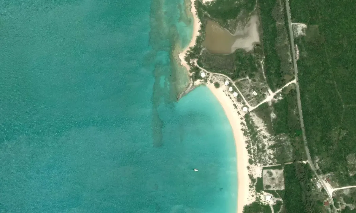 Satelite image of Pompey Rocks