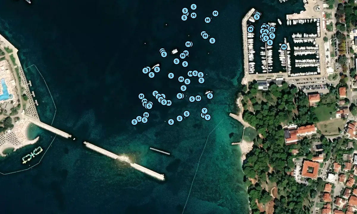 Satelite image of Porec - Buoys