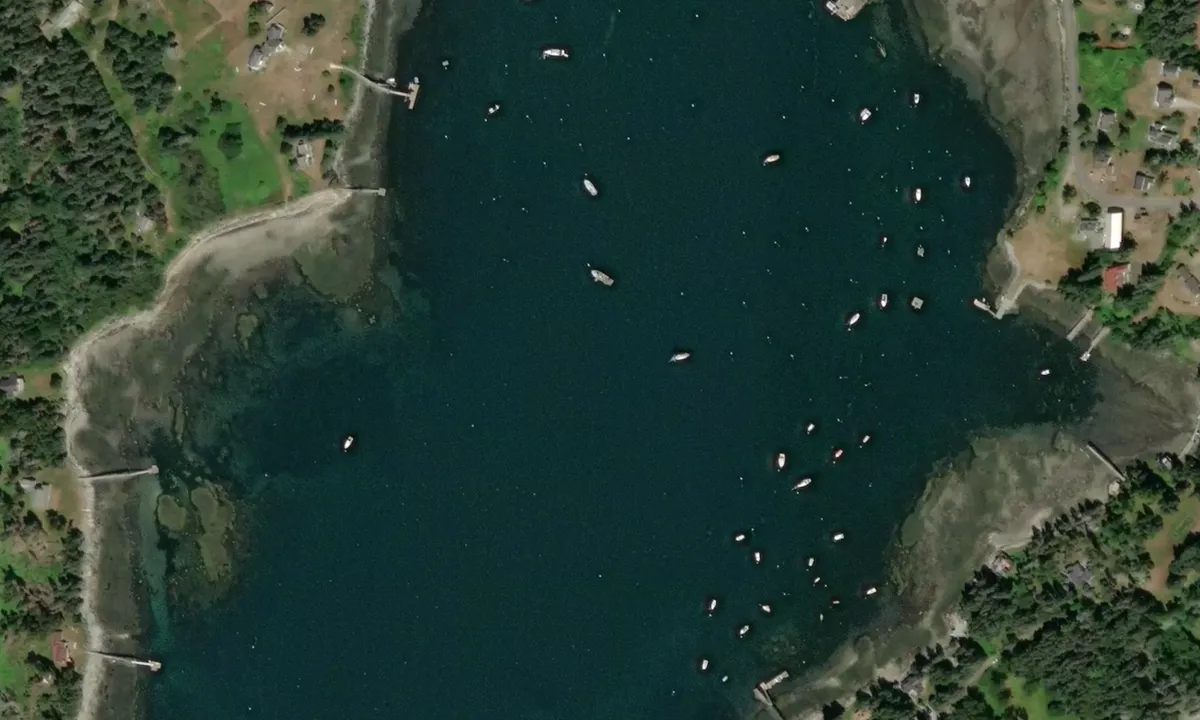 Flyfoto av Port Clyde Harbour