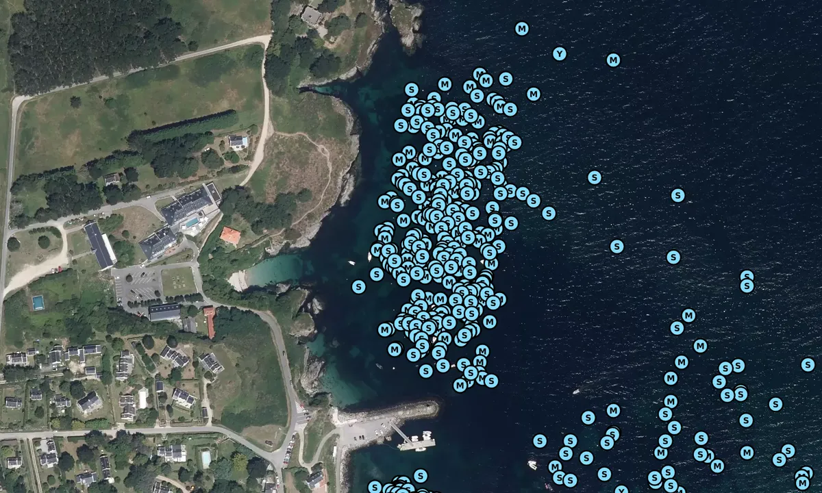 Satelite image of Port de Sauzon - outside