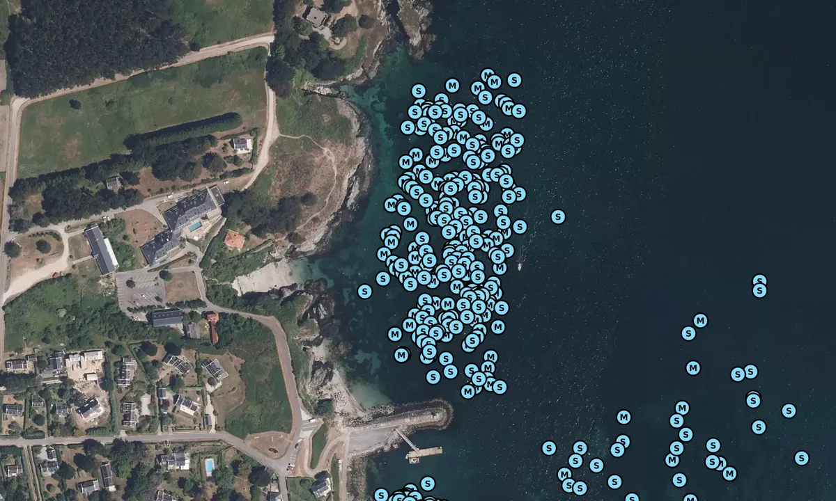 Satelite image of Port de Sauzon - outside