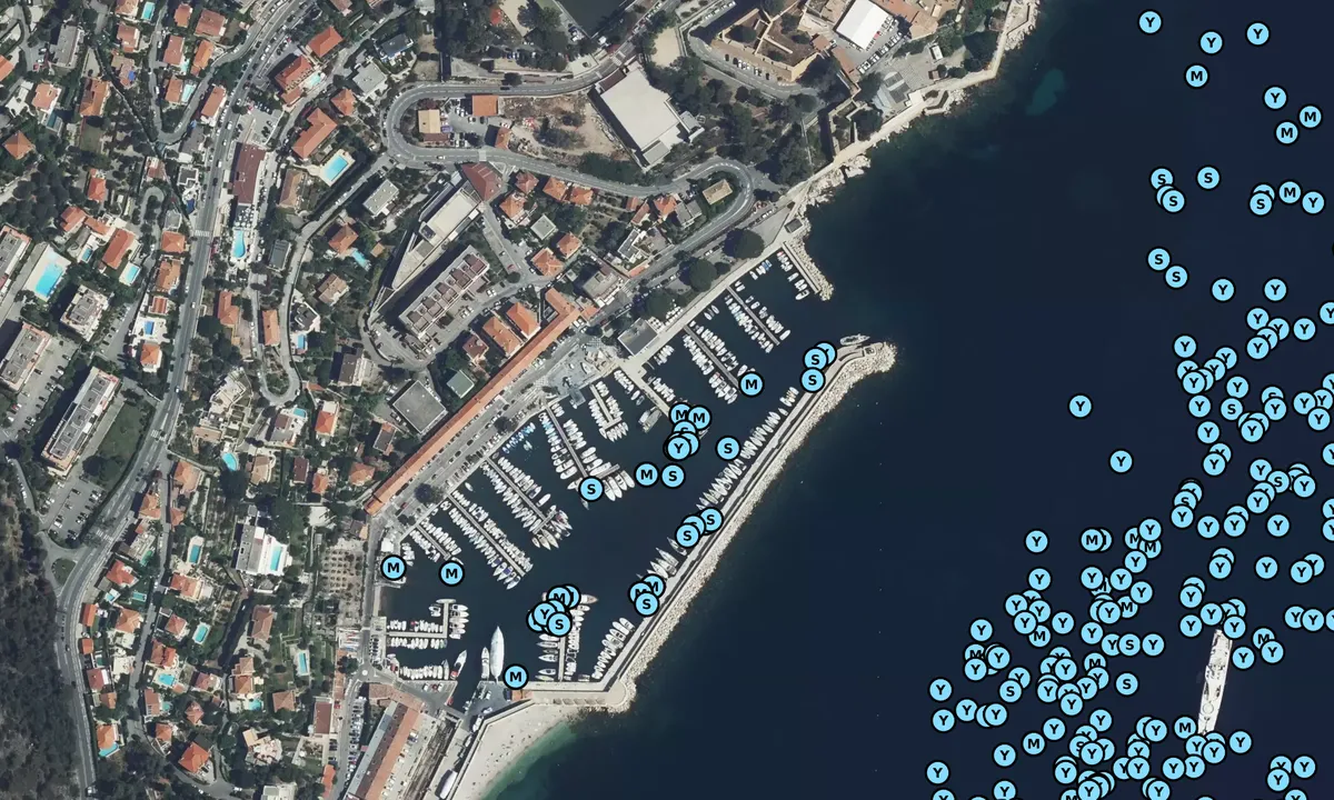 Satelite image of Port de Villefranche-Darse