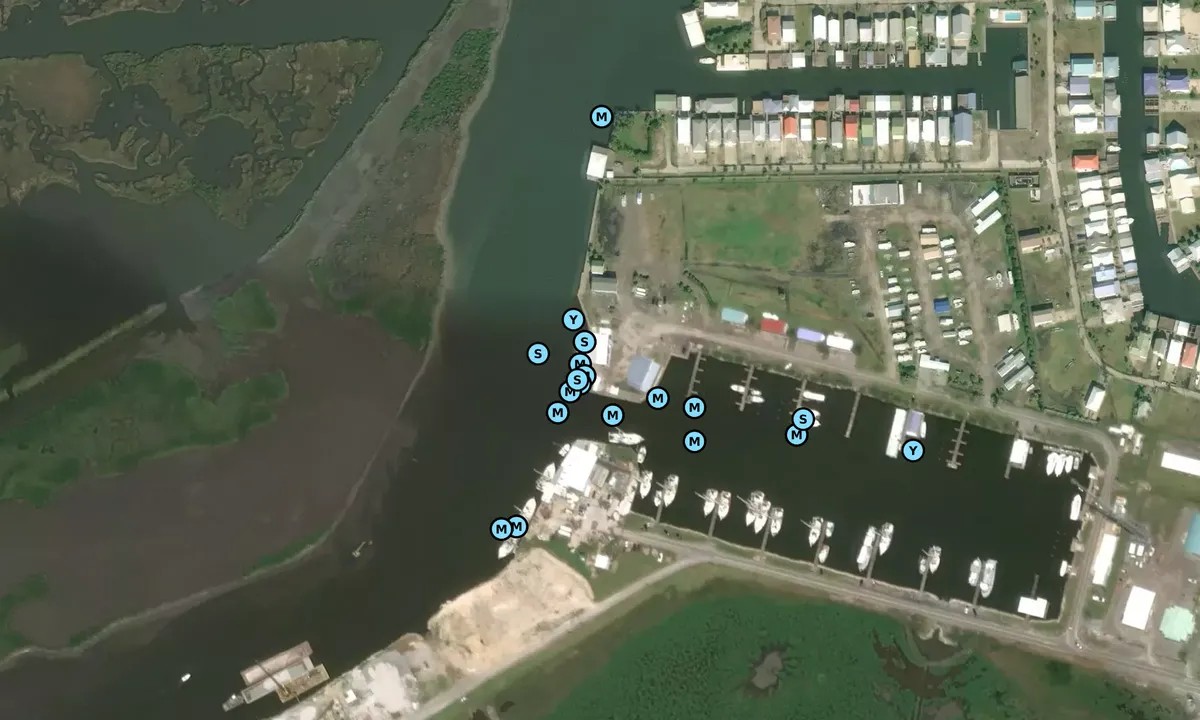 Satelite image of Port Fourchon Marina - Golden Meadow