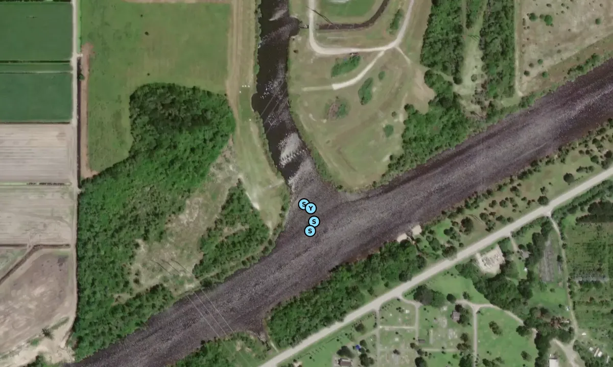 Satelite image of Port Mayaca Canal