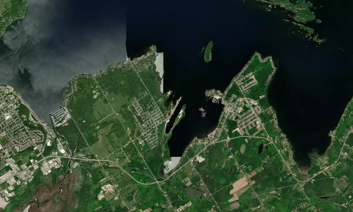 Flyfoto av Port McNicoll Harbor