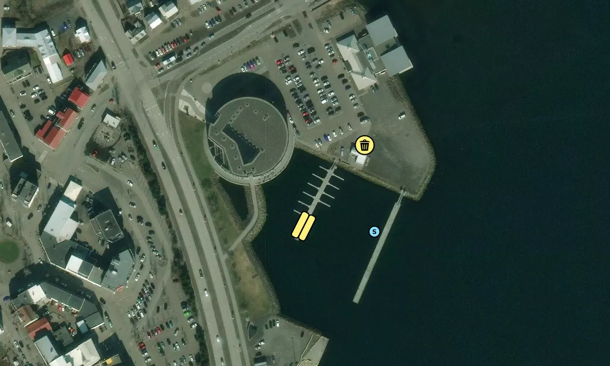Satelite image of Port of Akureyri