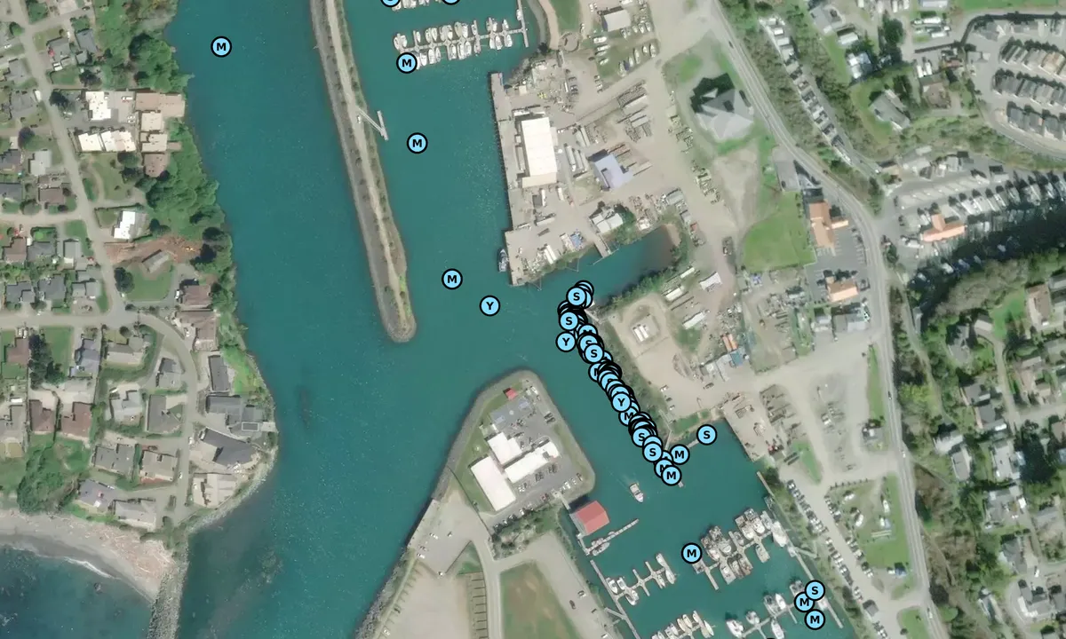 Satelite image of Port of Brookings Harbor