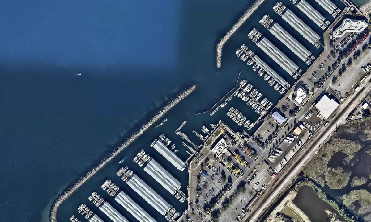 Flyfoto av Port of Edmonds