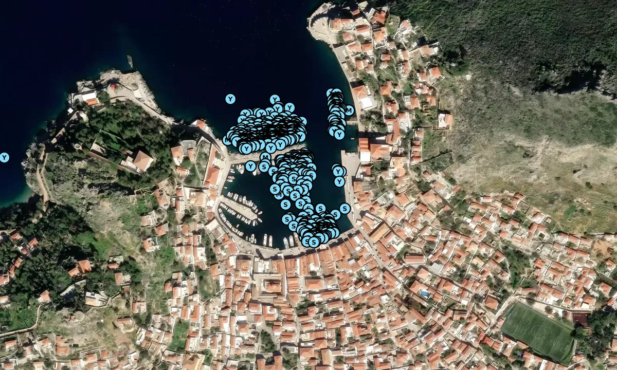 Satelite image of Port of Hydra