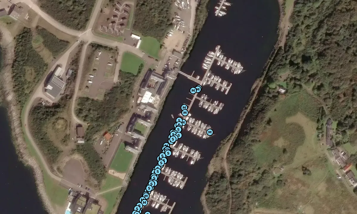 Satelite image of Portavadie Marina - Tighnabruaich
