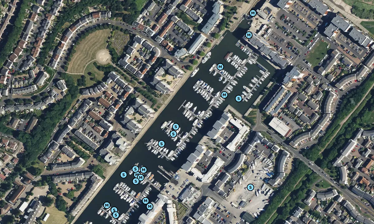 Satelite image of Portishead Marina