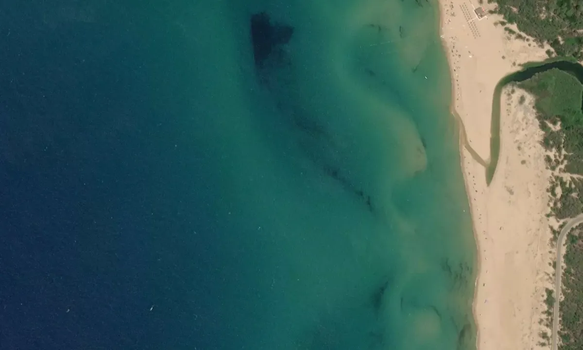Flyfoto av Portixeddu Anchorage