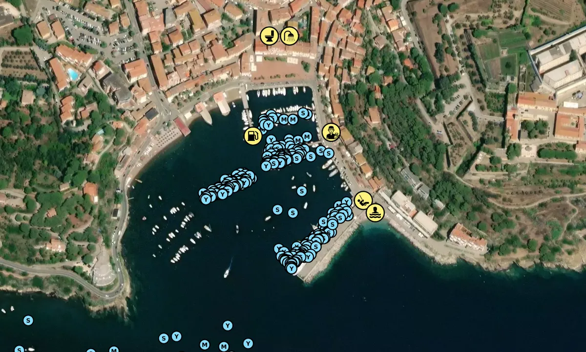 Satelite image of Porto Azzurro Elba