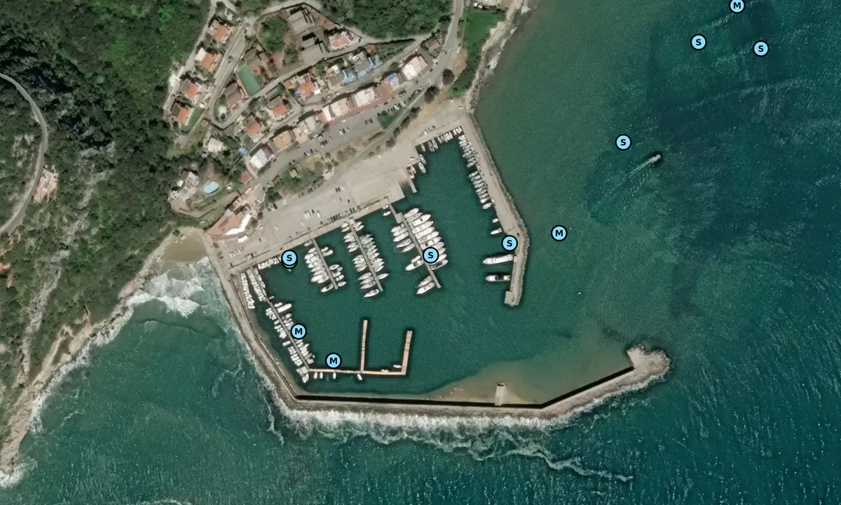 Satelite image of Porto del Circeo