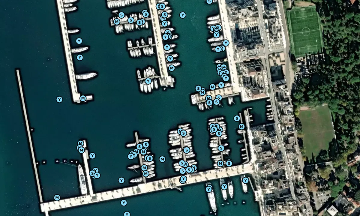 Satelite image of Porto Montenegro - Tivat