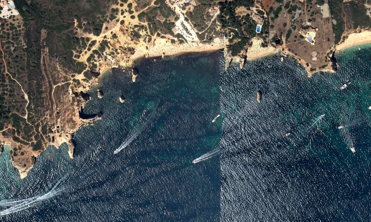 Flyfoto av Praïa da Marinha
