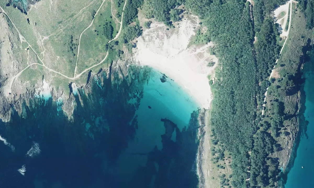 Flyfoto av Praia de Melide