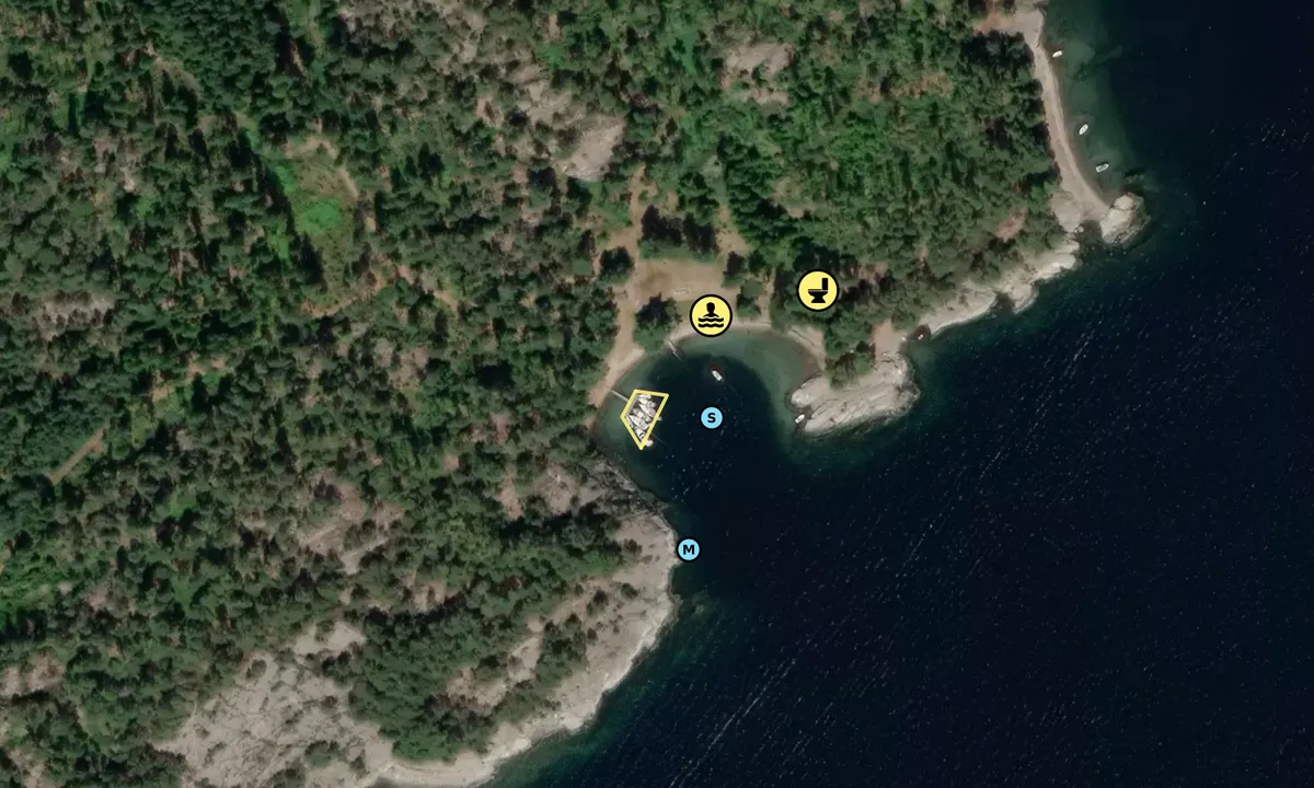 Satelite image of Prästeviken - Hjältön