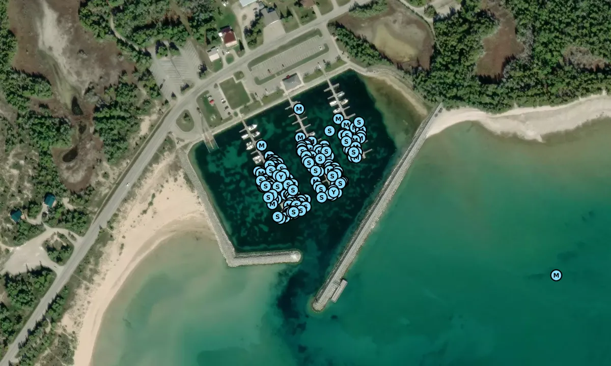 Satelite image of Presque Isle State Harbor - Harbor View