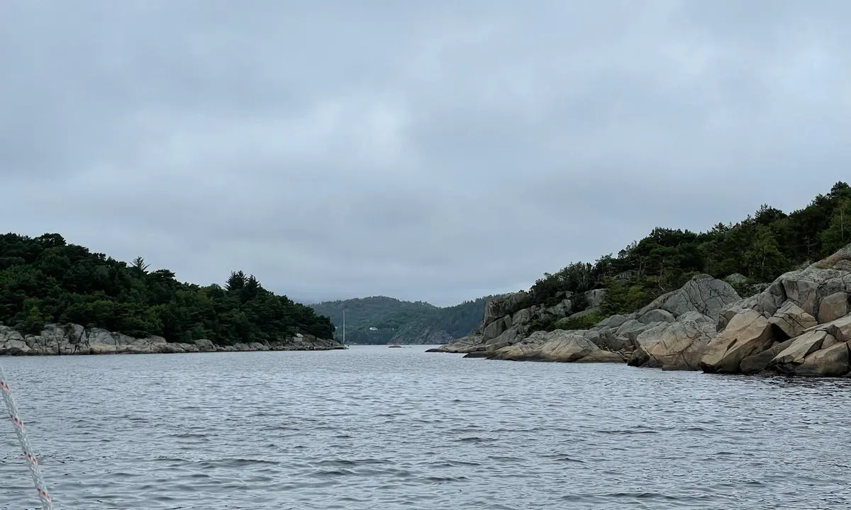 Prestøy: Innseiling fra sør.