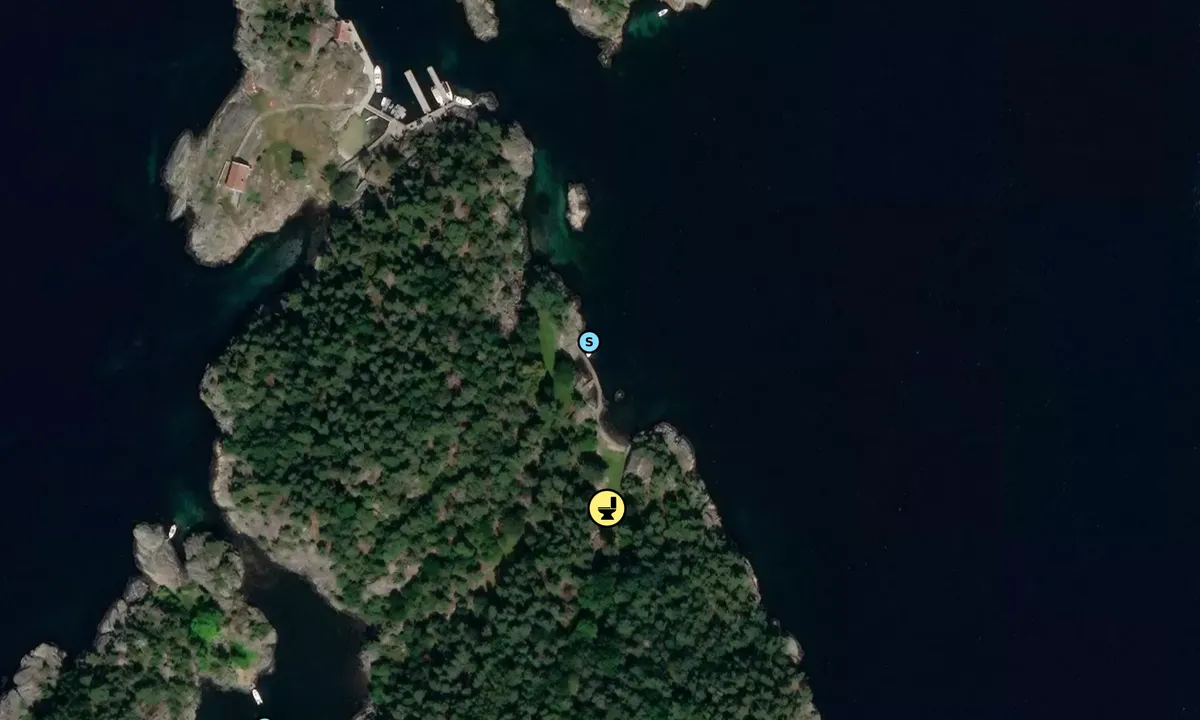 Satelite image of Prestøya - Kristiansand
