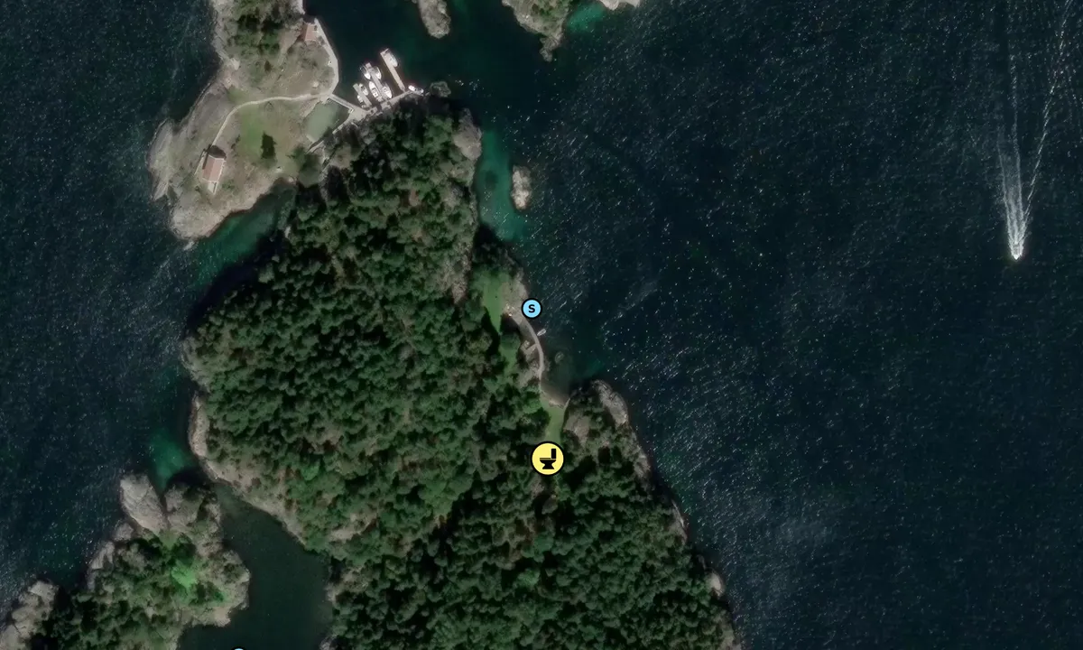 Satelite image of Prestøya - Kristiansand