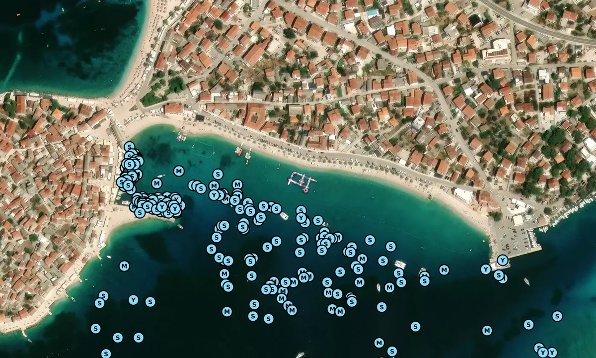 Satelite image of Primosten Bay