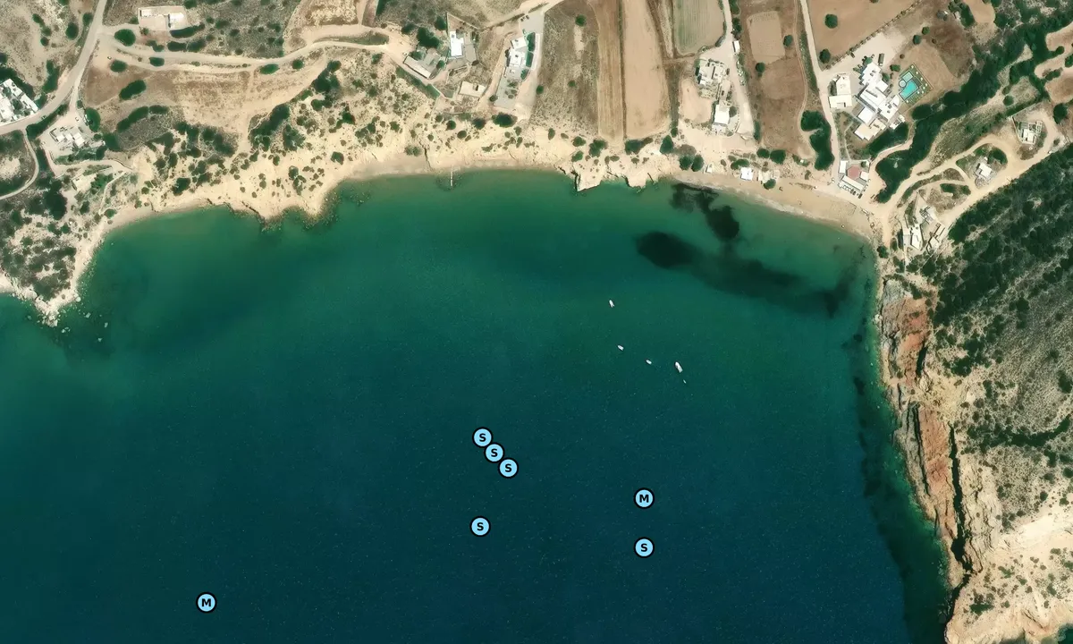 Satelite image of Provatas Beach
