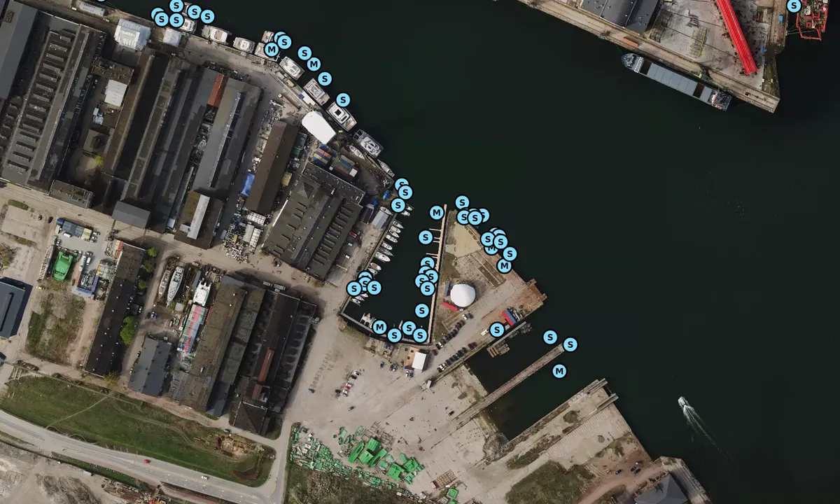 Satelite image of Przystań  Cesarska Dokowa 1 Gdańsk