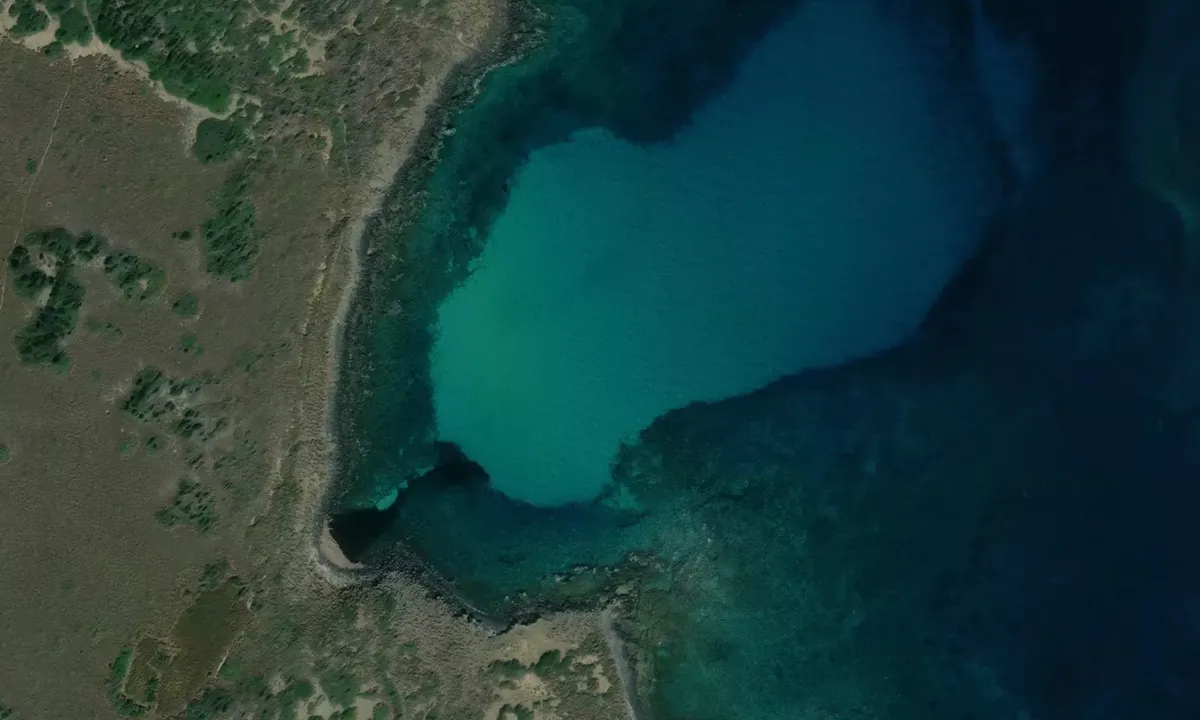 Satelite image of Psathoura - North East