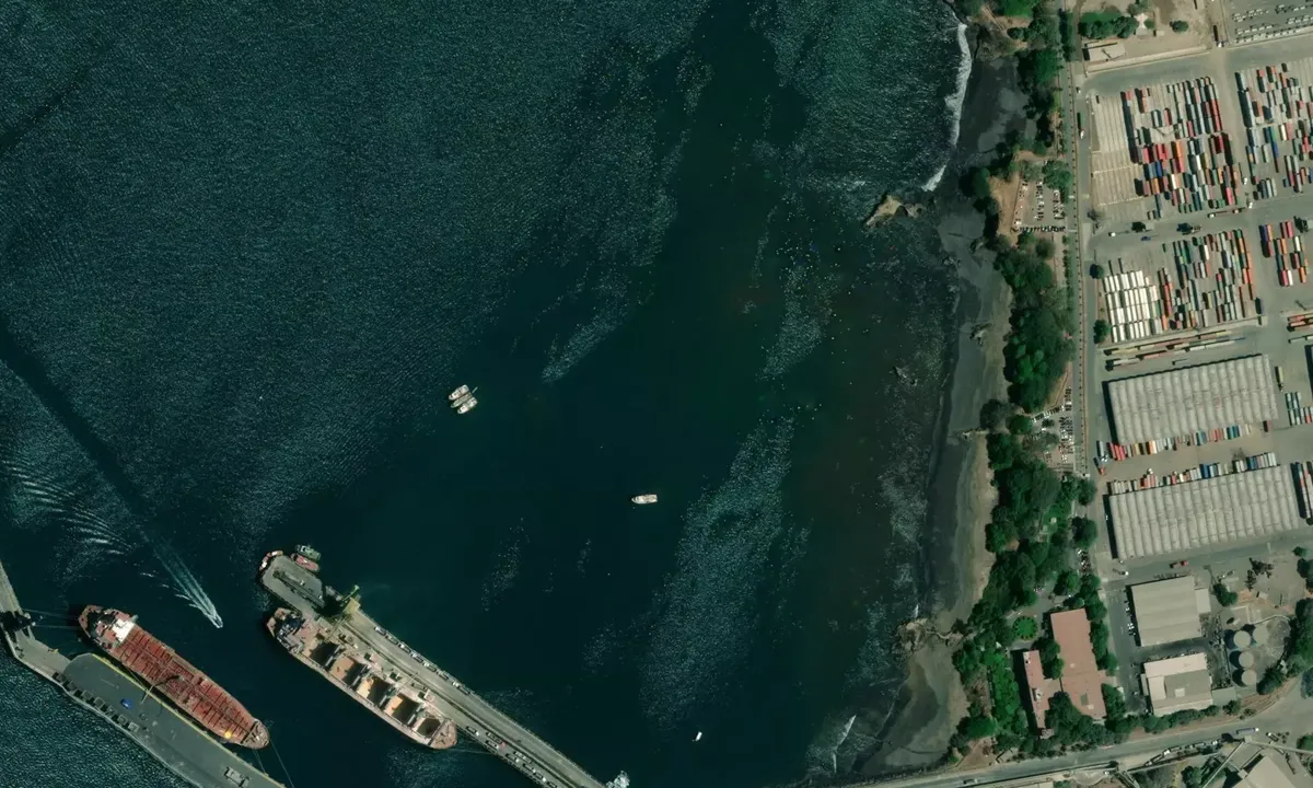 Satelite image of Puerto Acajutla