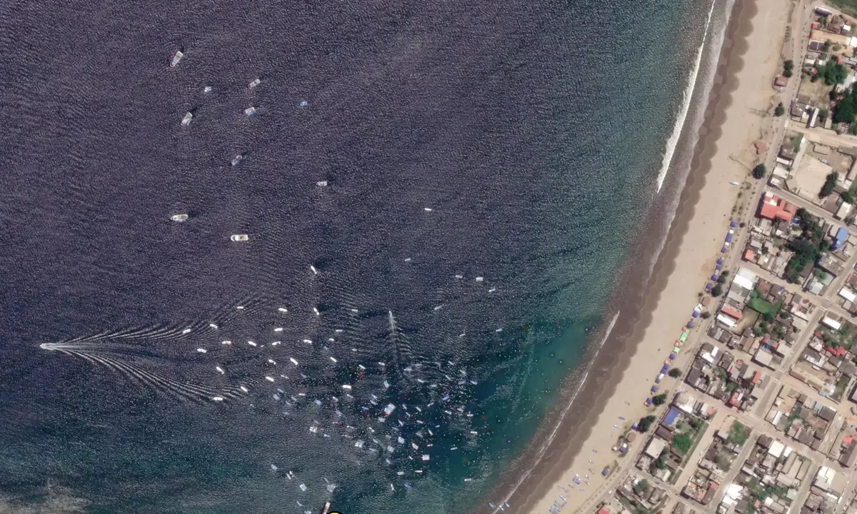 Satelite image of Puerto Lopez