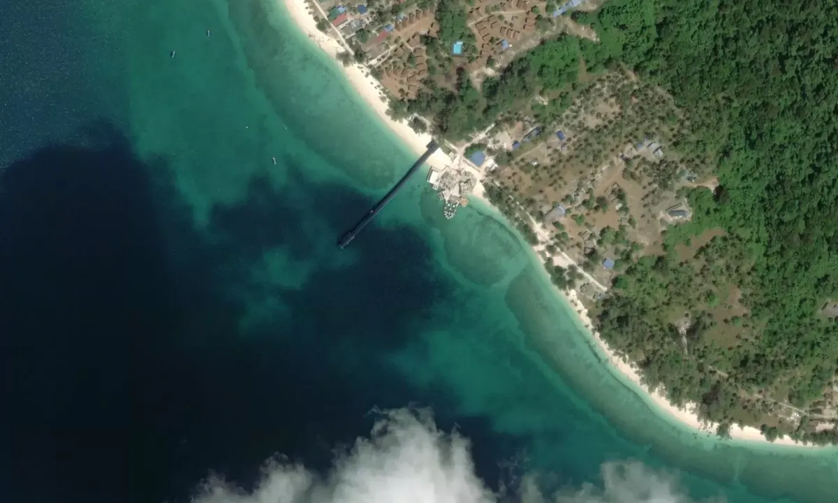 Satelite image of Pulau Babi Besar