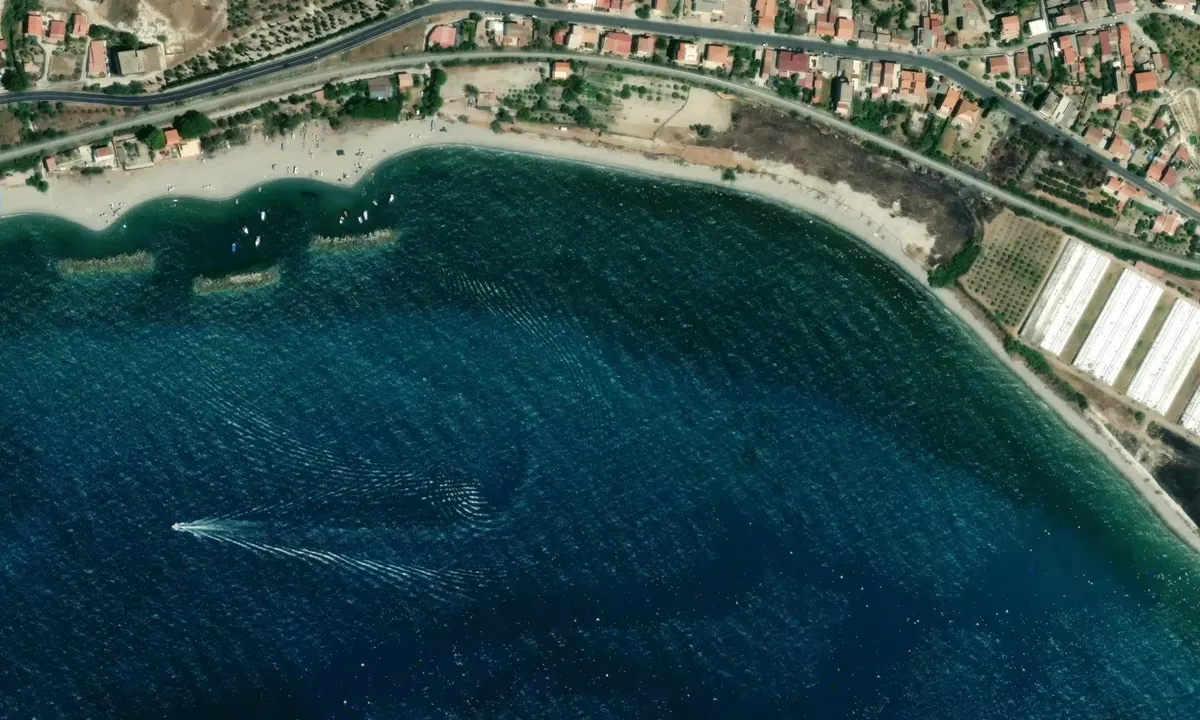 Satelite image of Punta di Stropolo