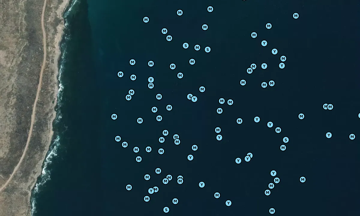 Satelite image of Pyramid Cove