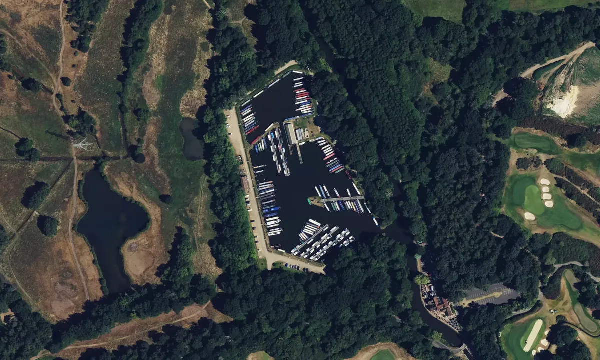 Satelite image of Pyrford Marina