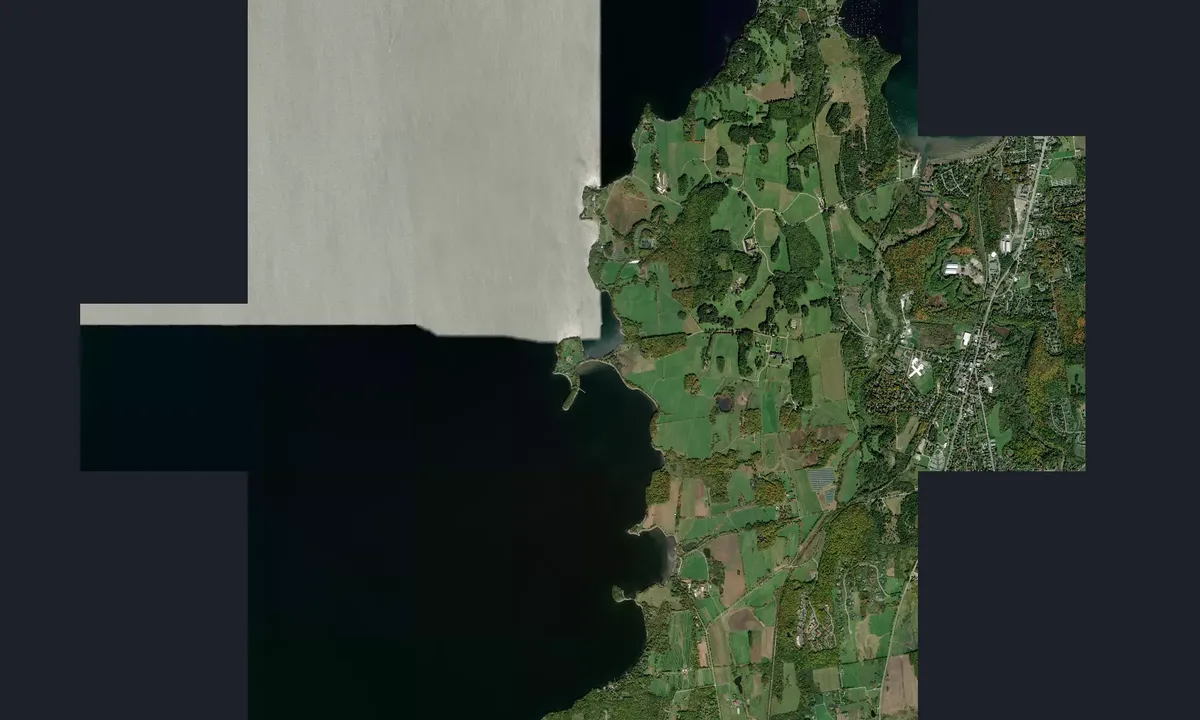Flyfoto av Quaker Smith Point