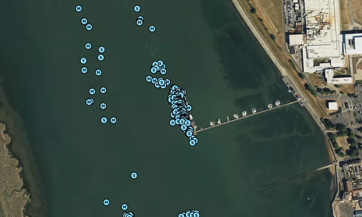 Satelite image of Queenborough Harbour All Tide Landing