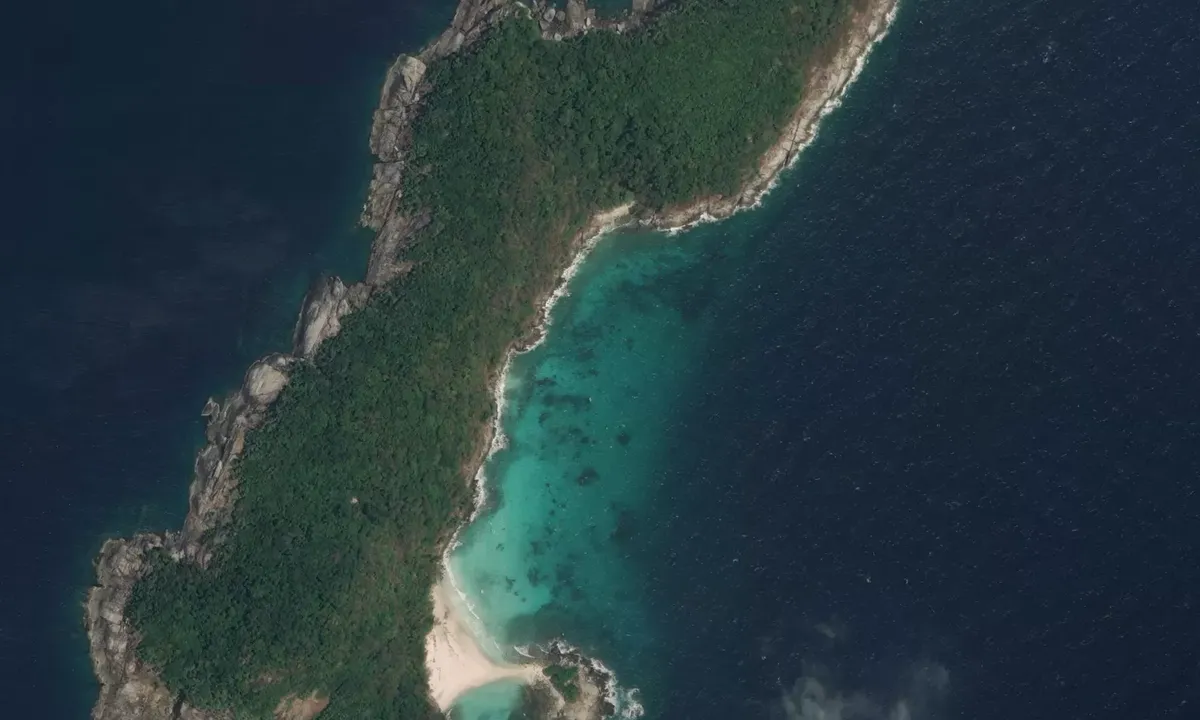 Satelite image of Racha Noi Island
