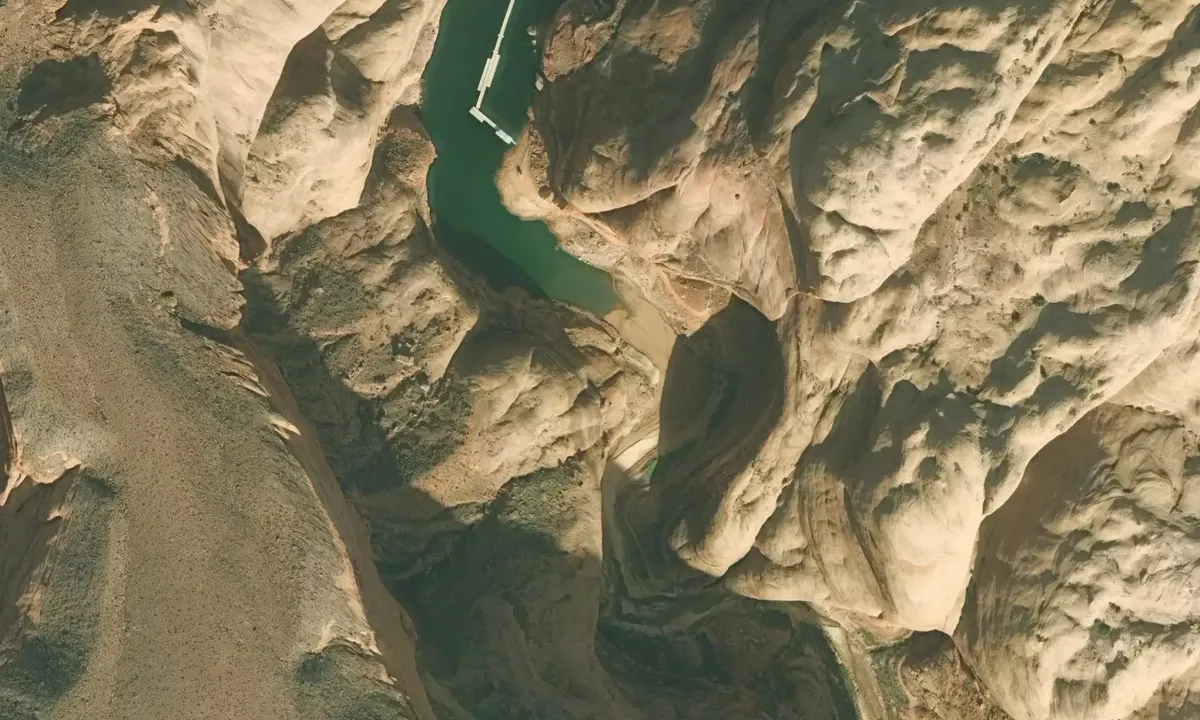 Satelite image of Rainbow Bridge Dock