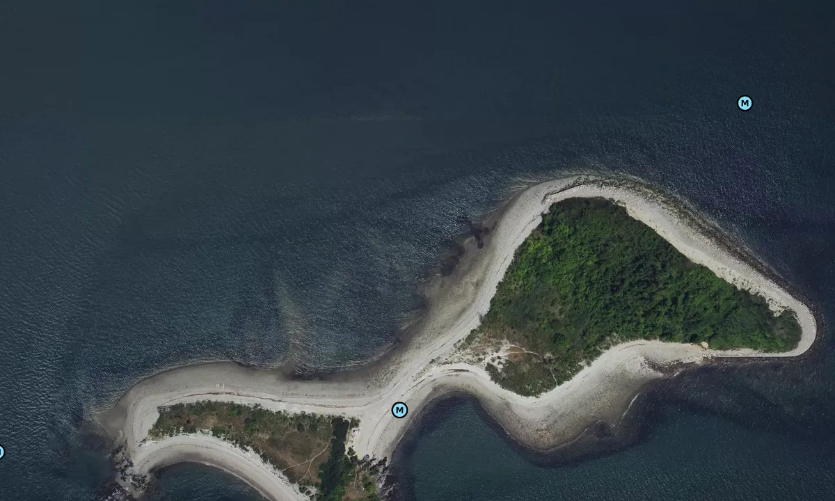 Satelite image of Rainsford Harbor Island North